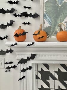 How to Decorate for Halloween with Fireplace Bats - Sonata Home Design