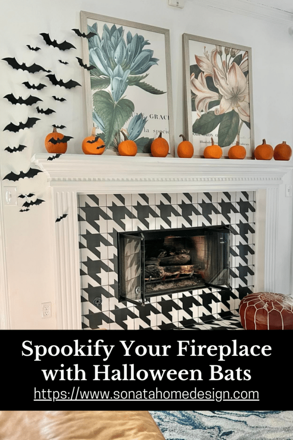 Fall Fireplace Bats - The Faux Martha