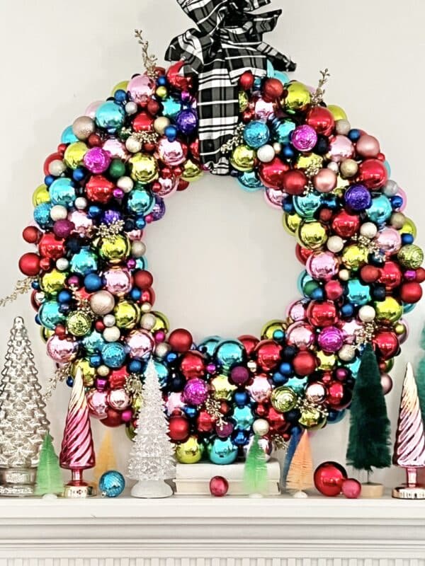 How to Make a Pool Noodle Christmas Ornament Wreath