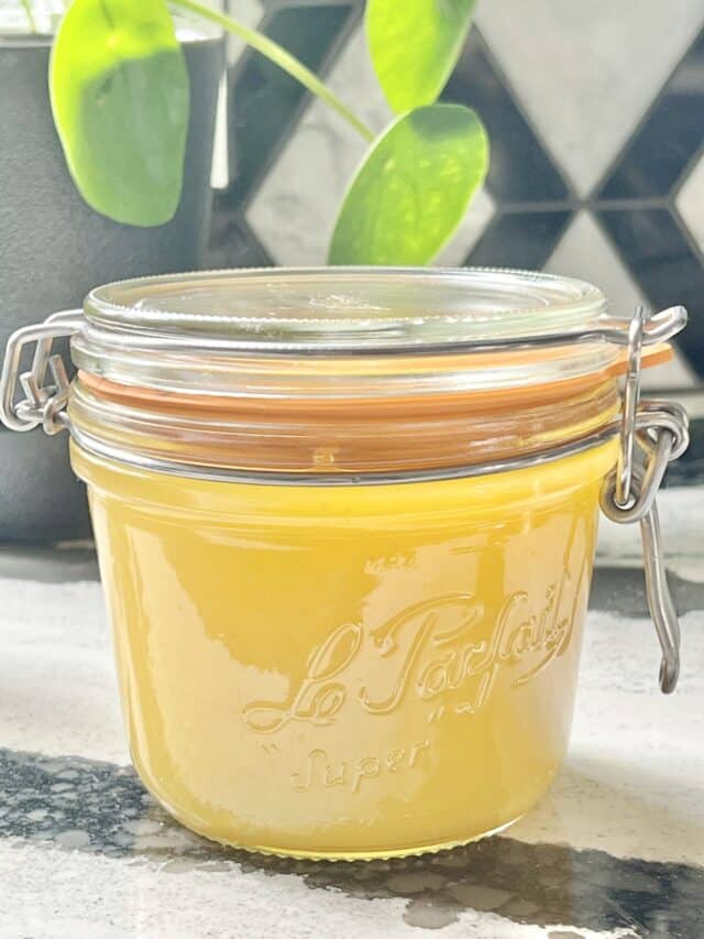  Lemon Curd stored in a sealed glass jar.