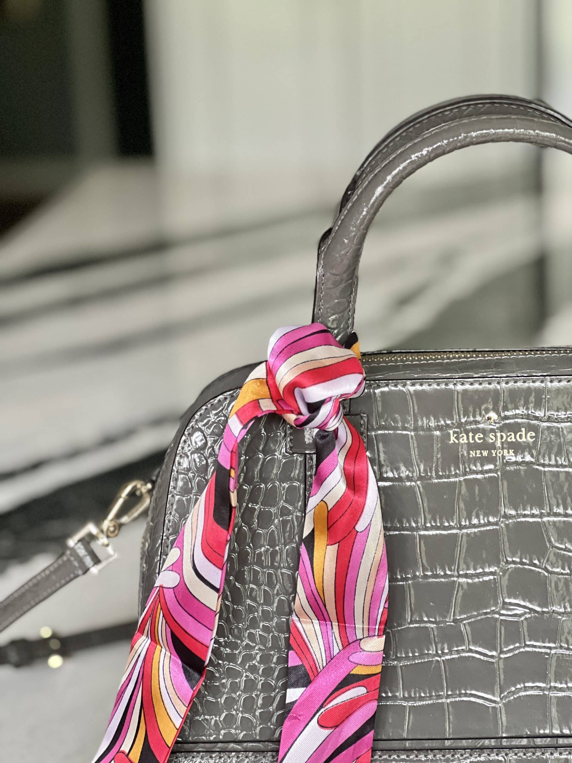 How to Tie and Style a Scarf on Your Handbag or Purse - Sonata Home Design