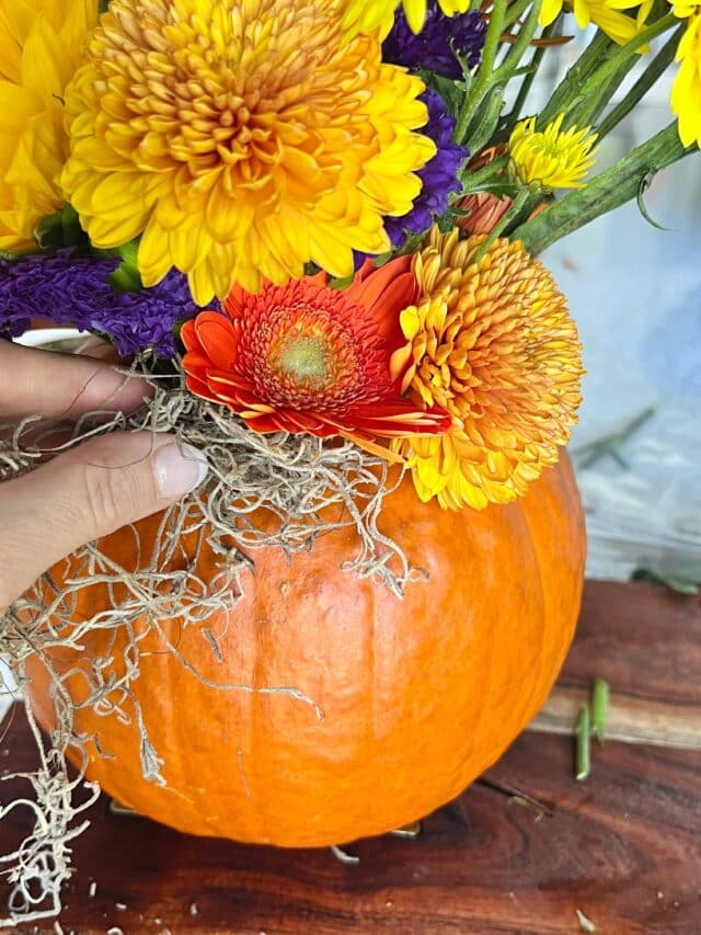 How to Make Easy DIY Pumpkin Floral Arrangements - Sonata Home Design