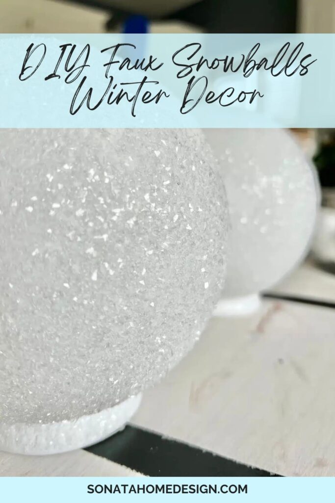 DIY Faux Snowballs Winter Decor