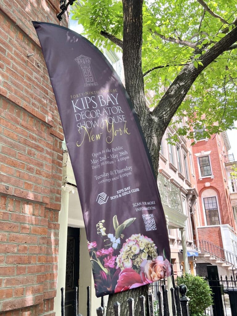 Kips Bay Decorator Show House banner in New York City.