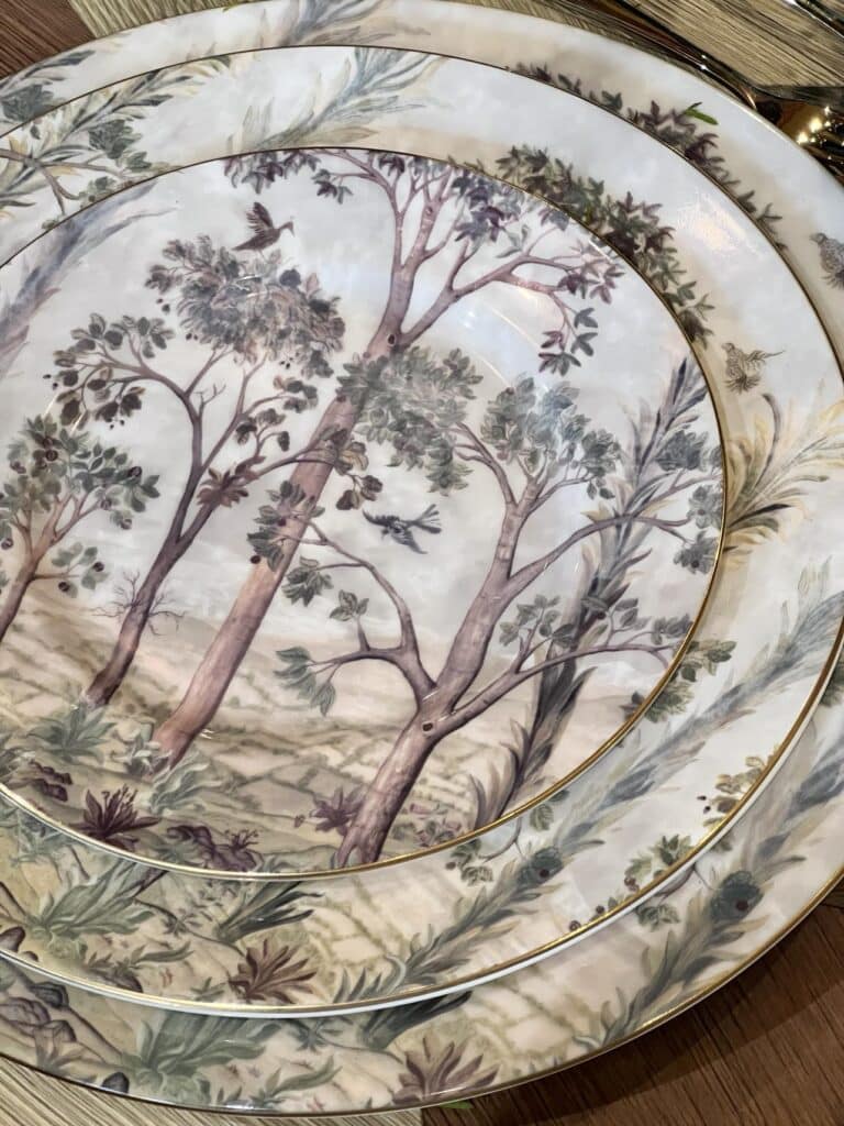 Spode chine in the pattern "tall trees"