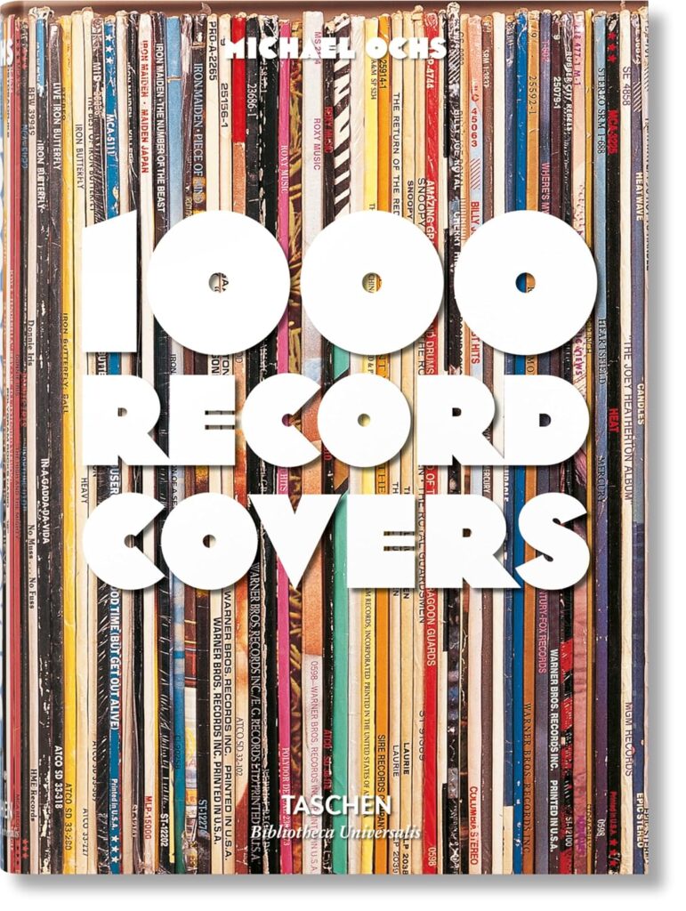 The coffee table book titled "1000 Record Covers"