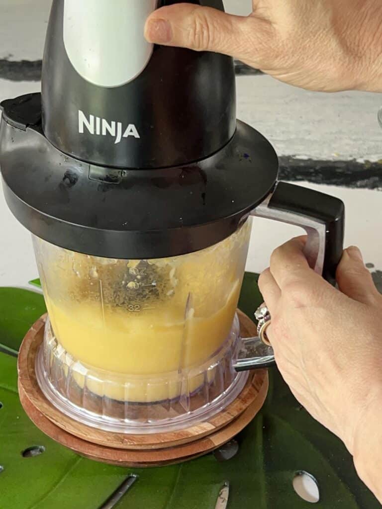 Blending a mango a go go drink is easy when you learn how.