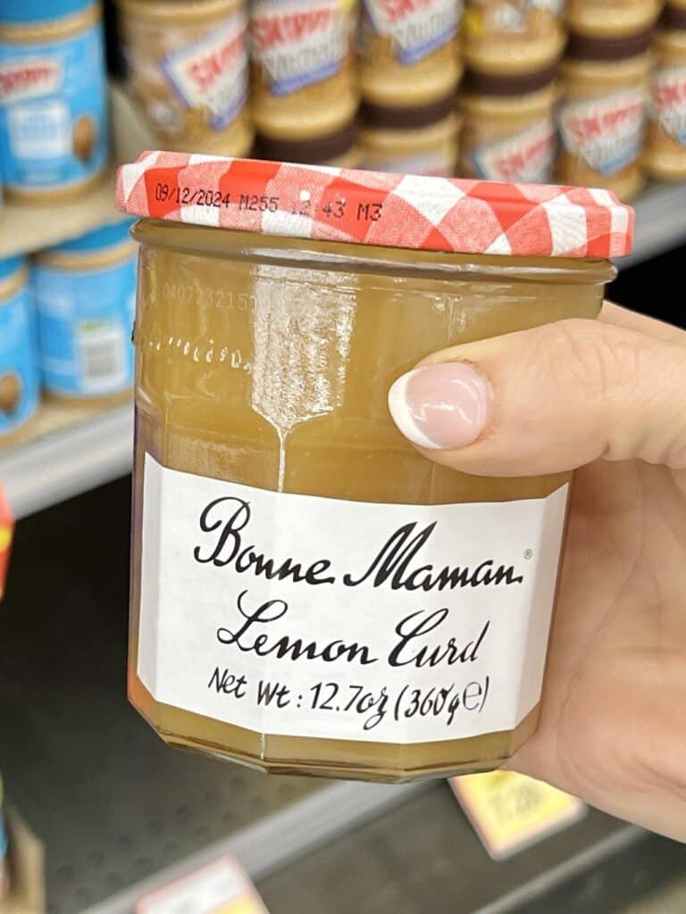A jar of store-bought lemon curd.