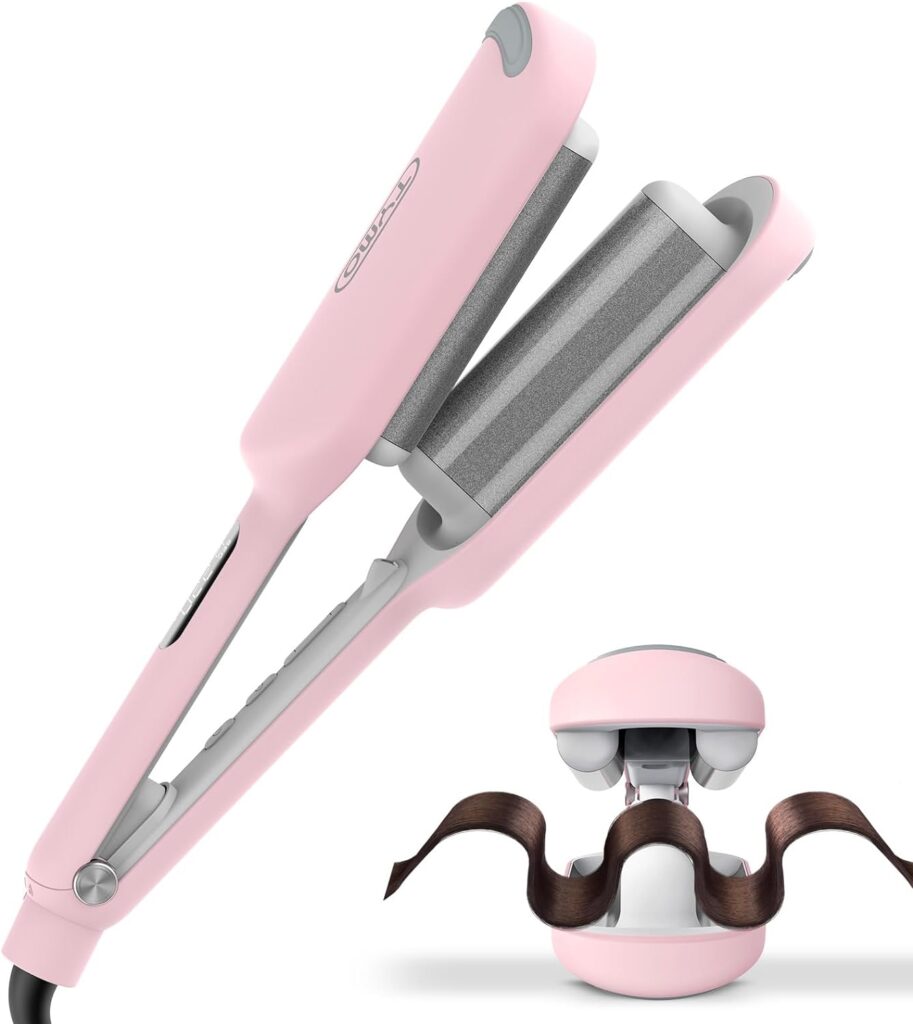 A waver curling iron.