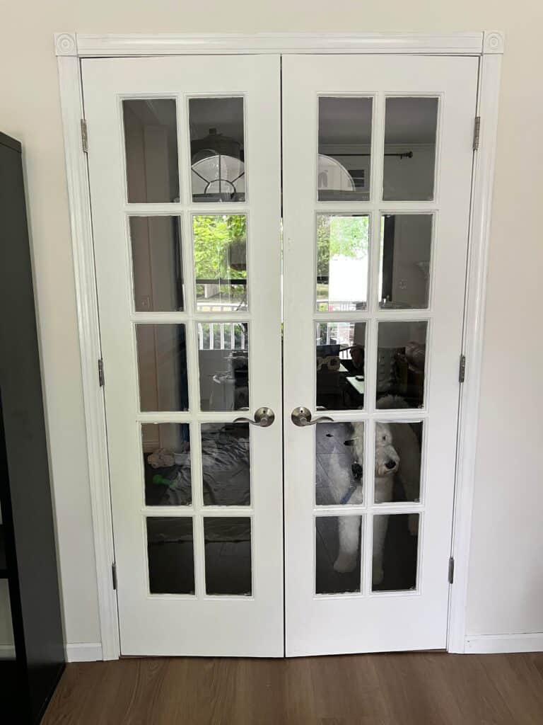 White French doors - how to paint French doors