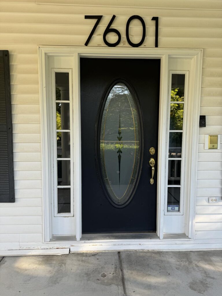 A dated and worn out front door: front porch ideas