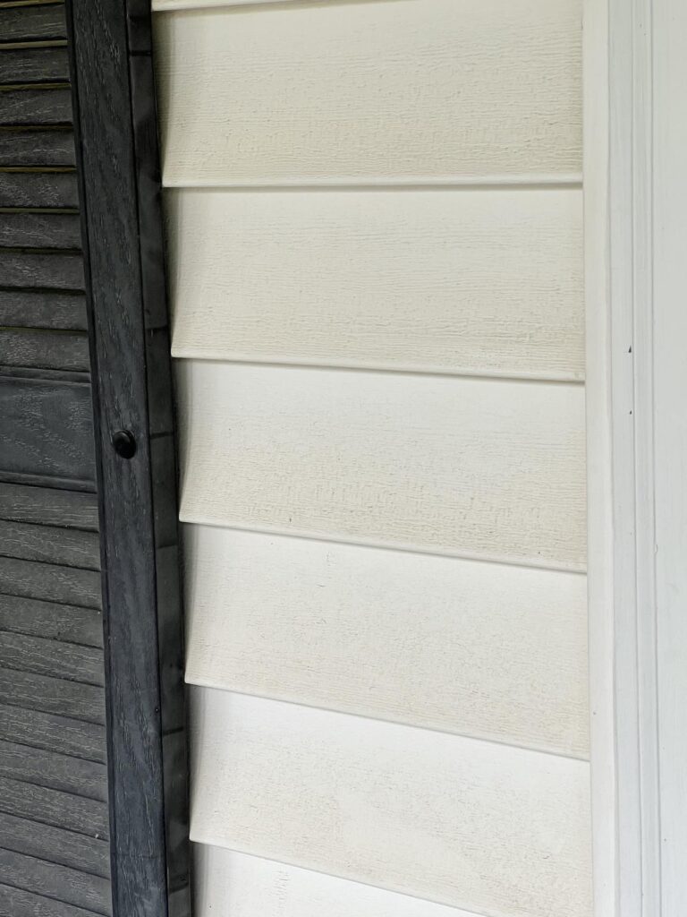 Dingy, yellowed vinyl siding.