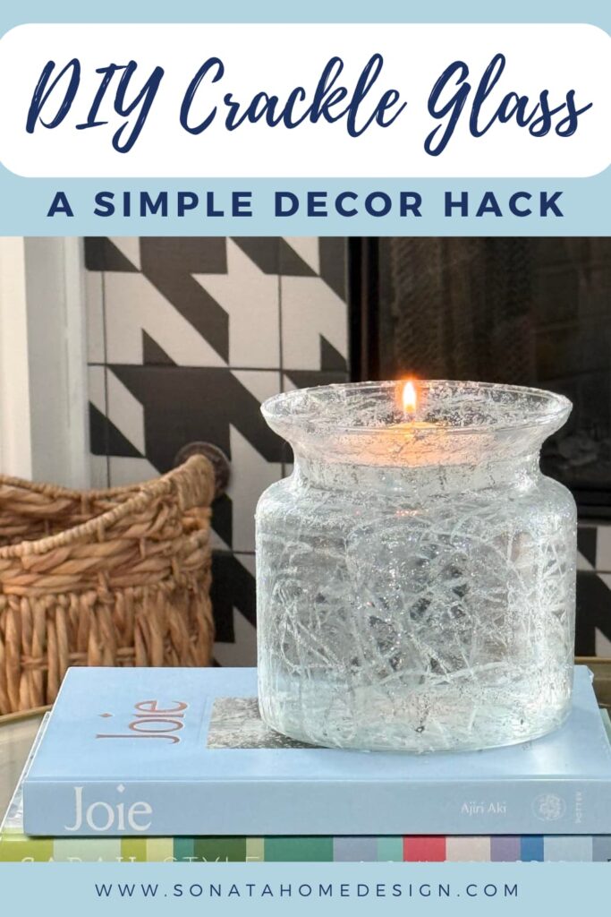 diy crackle glass - a simple home decor hack project.