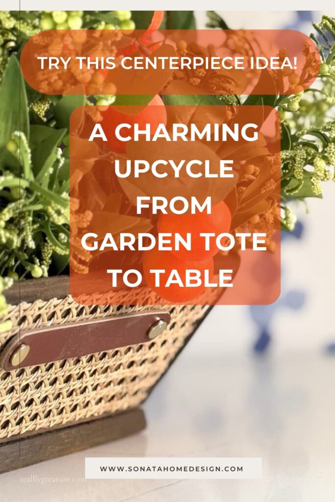 A Garden tote makeover upcycle.