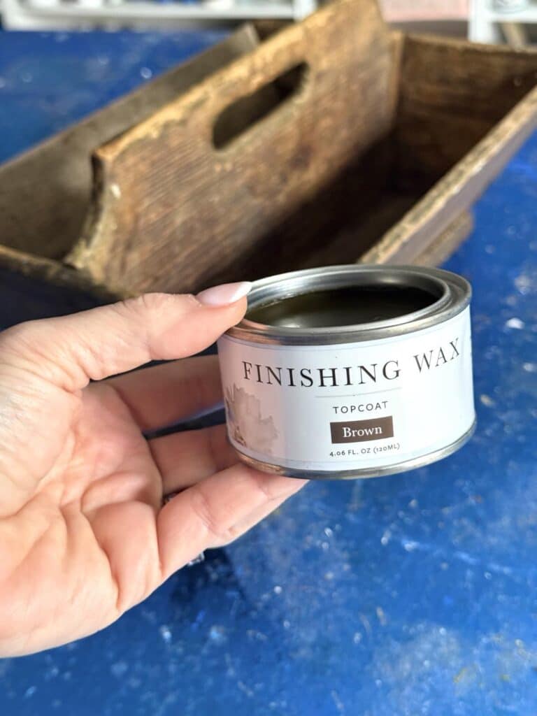 Brown finishing wax.